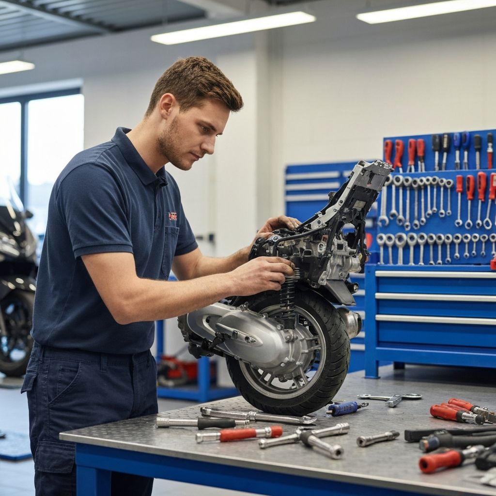 Professional motorcycle and scooter repair service